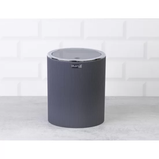 Кръгло кошче за баня хром OKY-477-1, Аксесоари - Баня