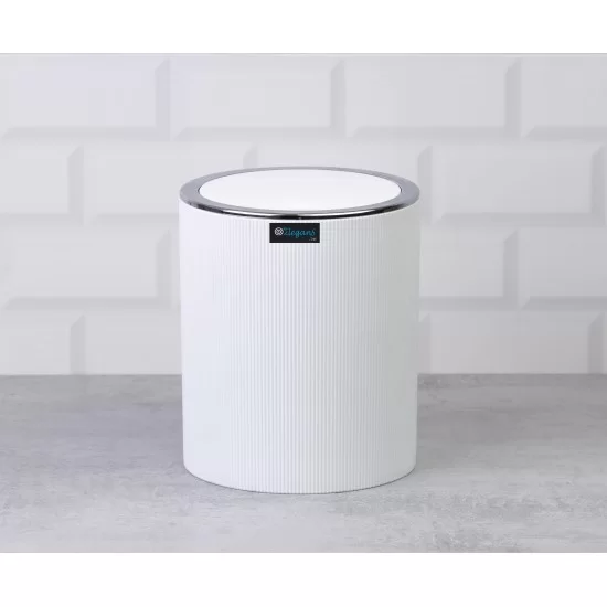 Кръгло кошче за баня хром OKY-477-1, Аксесоари - Баня
